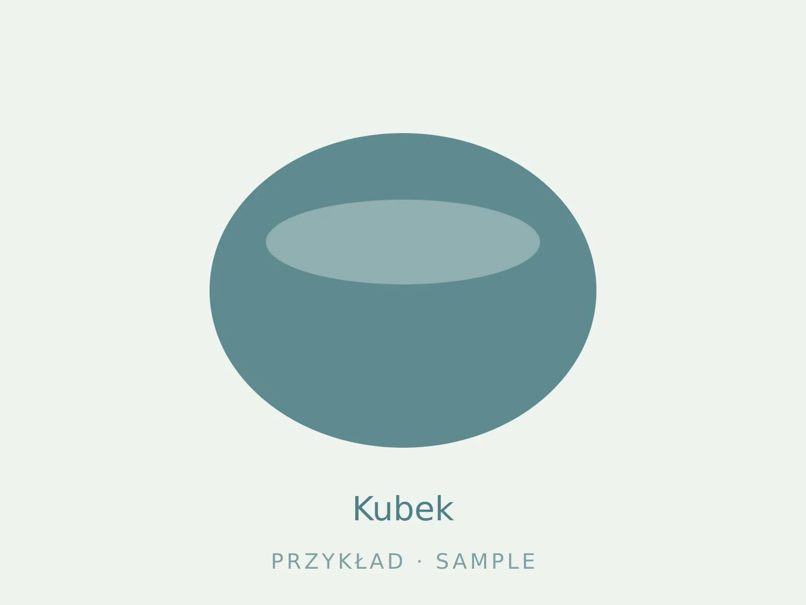 Turkusowy kubek na jasnym tle