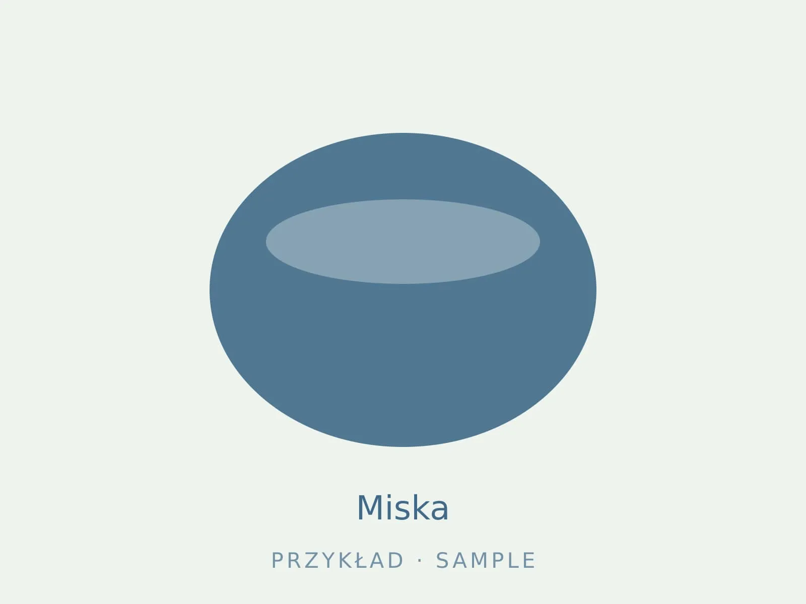 Niebieska miska widziana z góry na kremowym tle