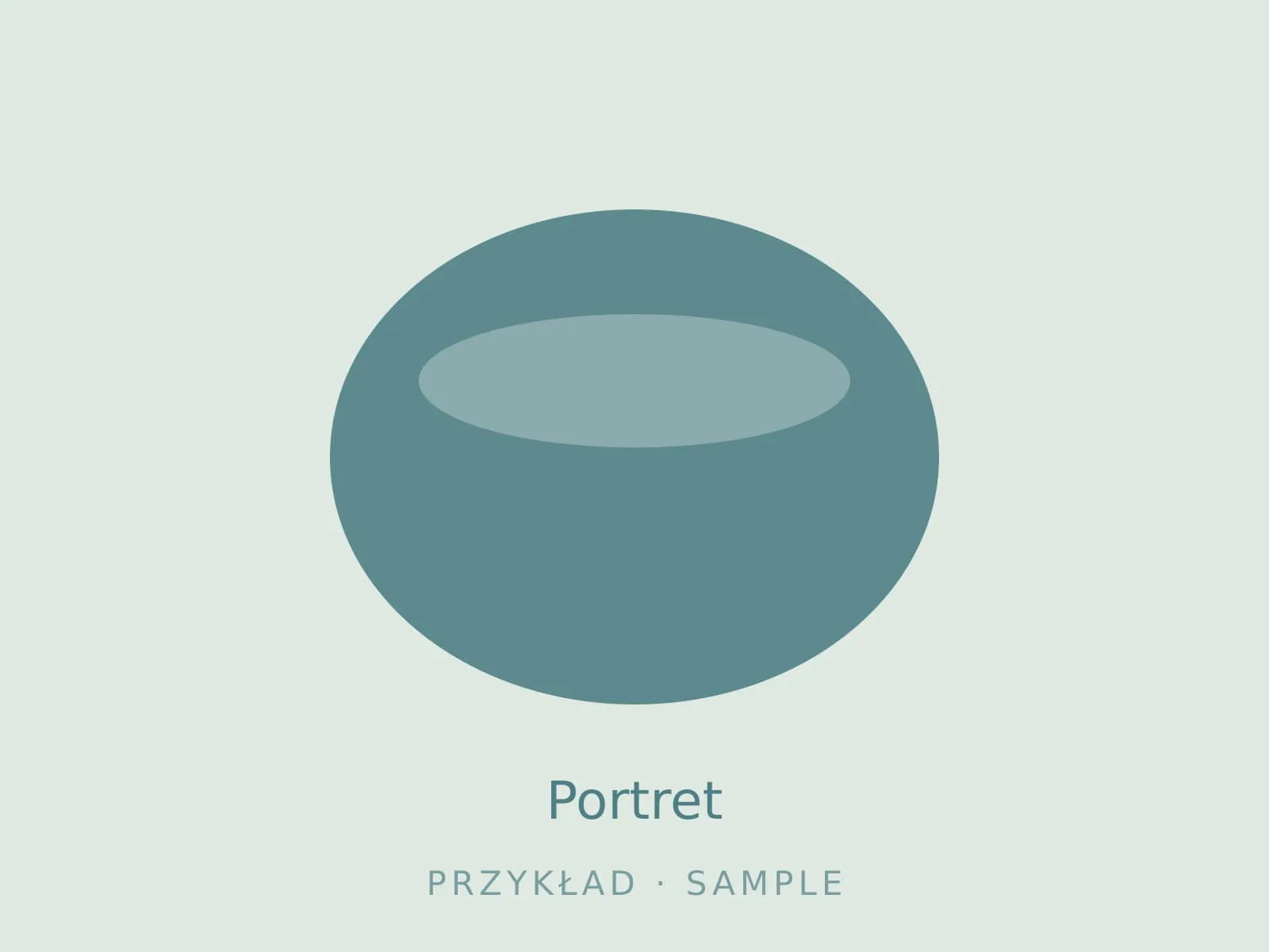 Przykładowy portret – jasne tło z owalnym kształtem