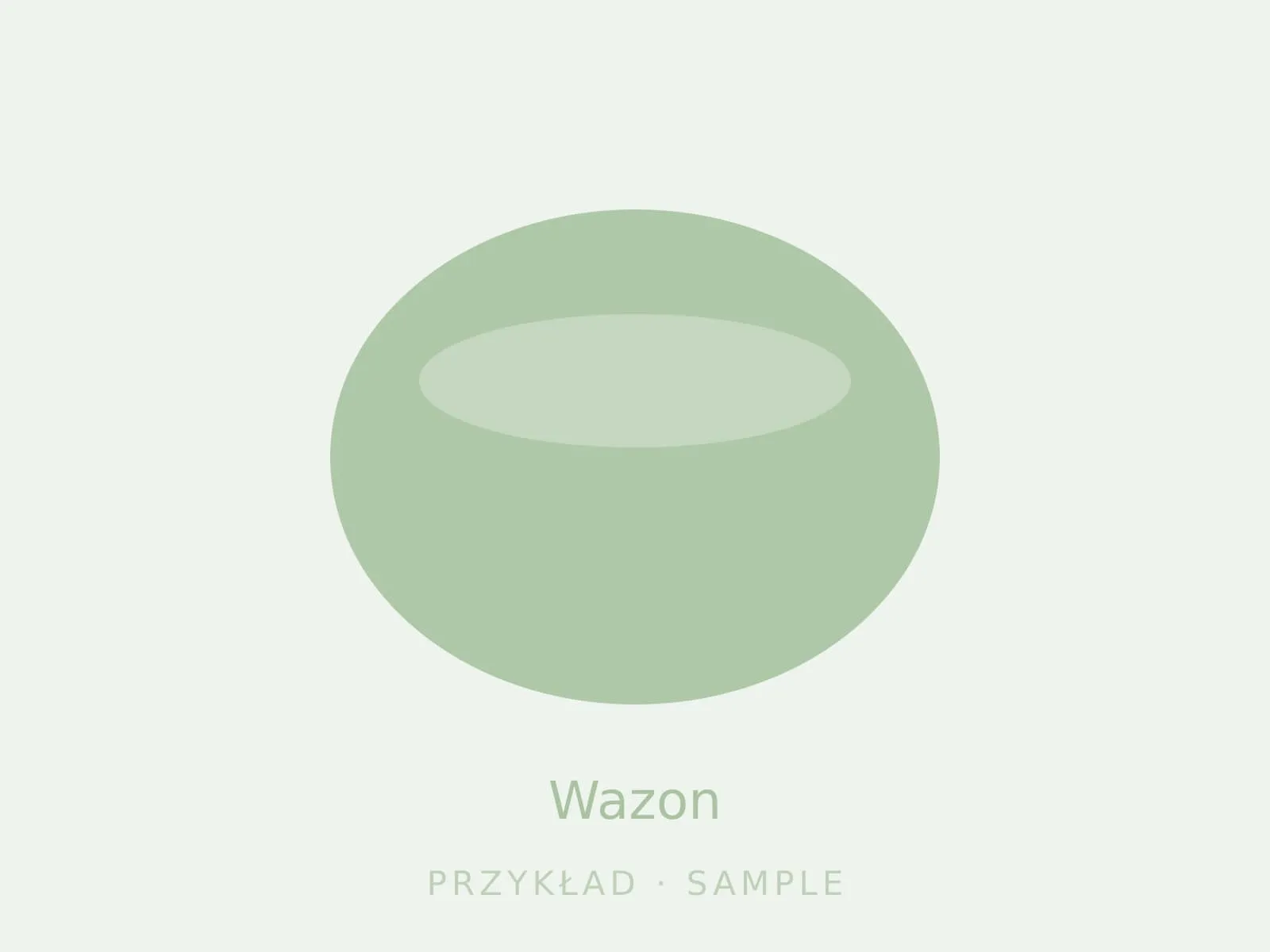 Pistacjowy wazon na kremowym tle